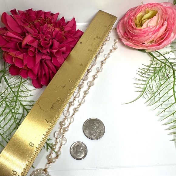 NEW⚜️Baroque Pearl Hand Wired Charm Necklace - Picture 6 of 7